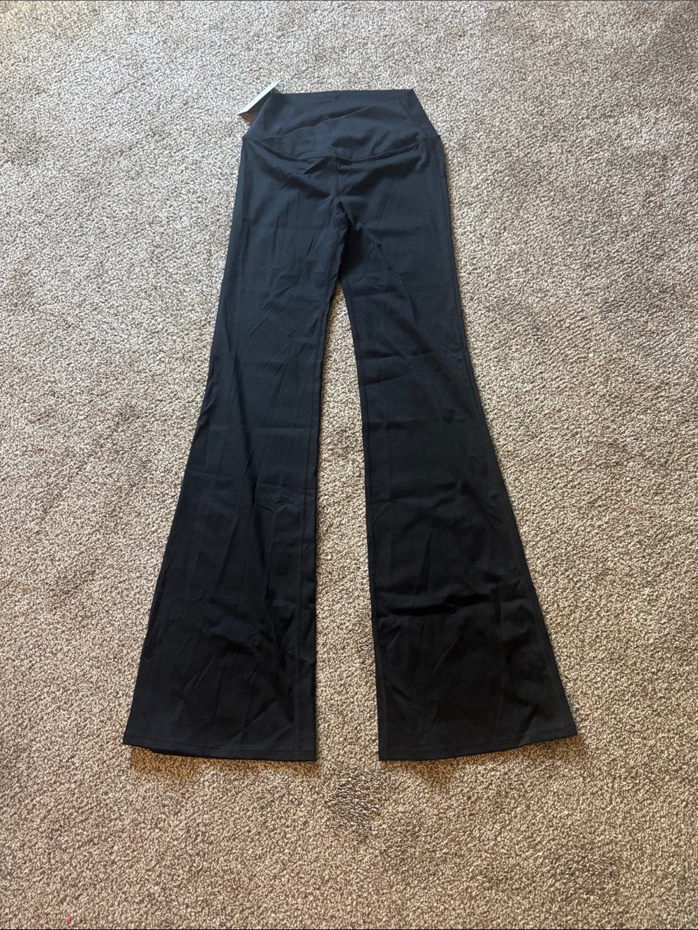 Cupshe Black High-Waist Flare Stretchy Pants
